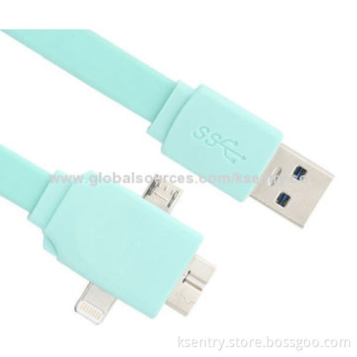 2014 New Design 3-in-1 Cable with for Samsung Note 3, iPhone5 and All Micro Connectors Mobile